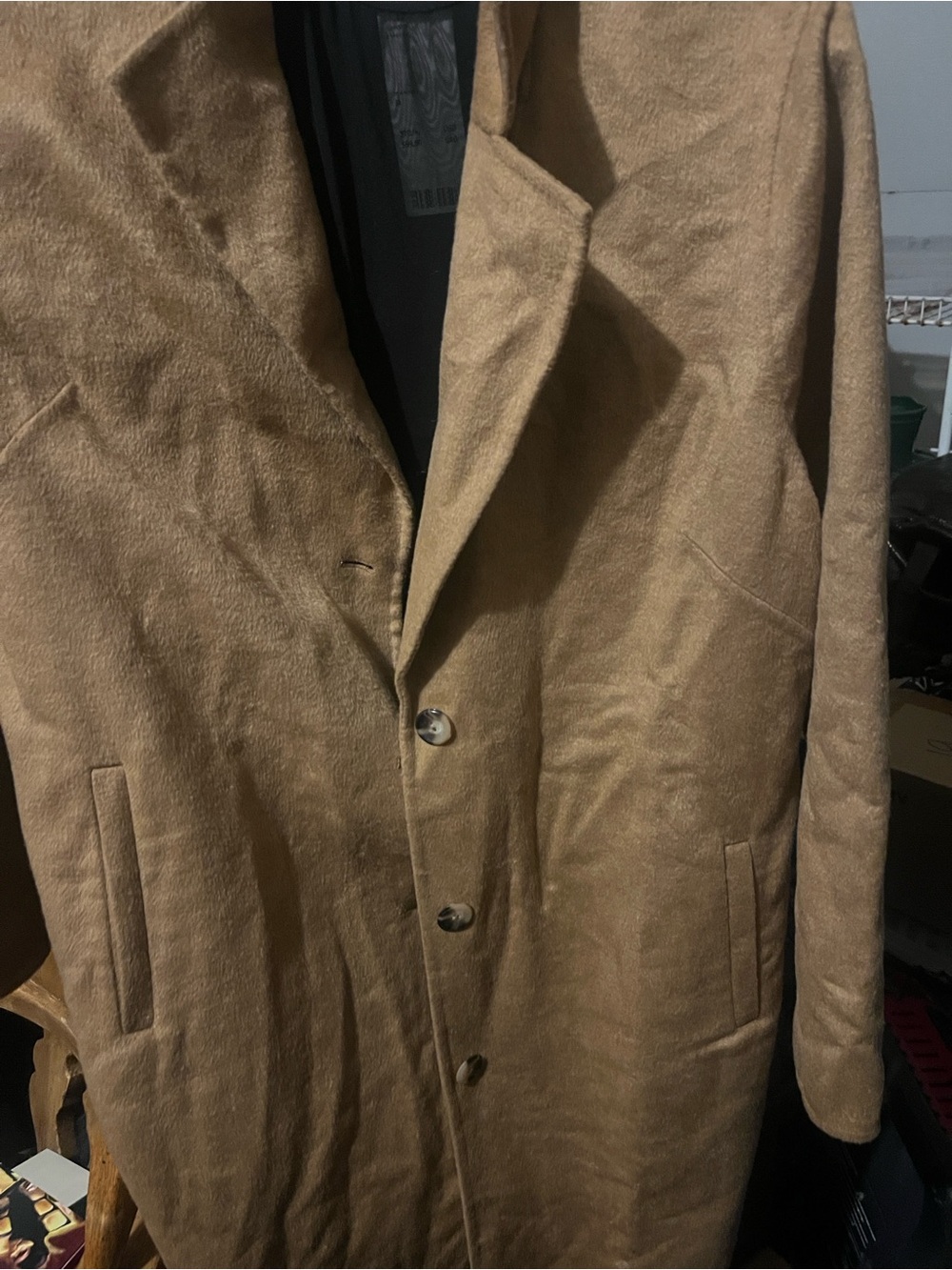 J Jill camel simple button front trench thin nwt